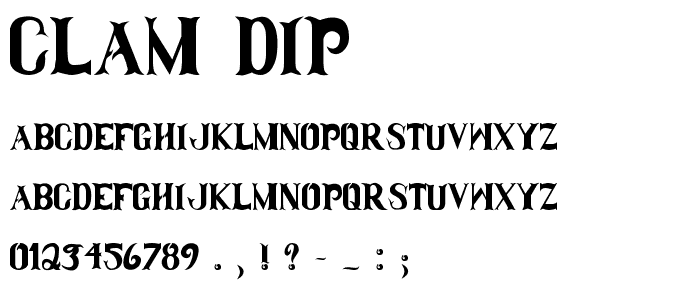 Clam Dip font